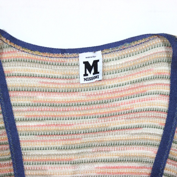 M Missoni Stripe Full Length Tie Cardigan Jacket - Picture 5 of 6
